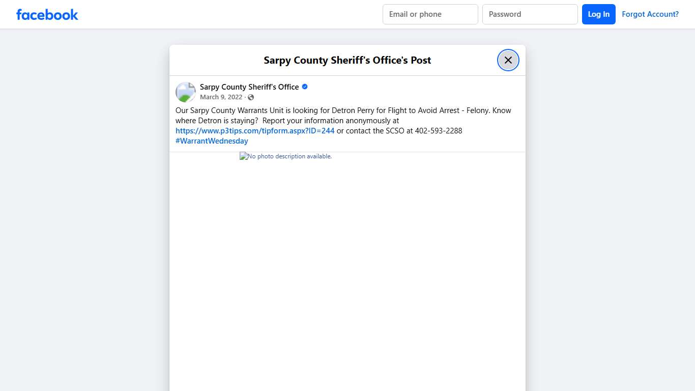 Our Sarpy County Warrants... - Sarpy County Sheriff's Office | Facebook